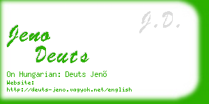 jeno deuts business card