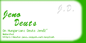 jeno deuts business card